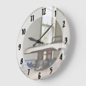 アイロンをかける日 ラージ壁時計 (傾斜)