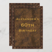 アイロンフレームエフェクトボーイズ誕生日両面 招待状 (正面/裏面)