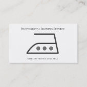 アイロンモダング服ランドリーサービス白灰色 名刺 (正面)