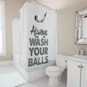 アイロン付きゴルフボールは常にあなたのボールを洗う シャワーカーテン (インサイチュ)