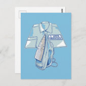 アイロン掛けアイロンがおもしろい大好き ポストカード (正面/裏面)