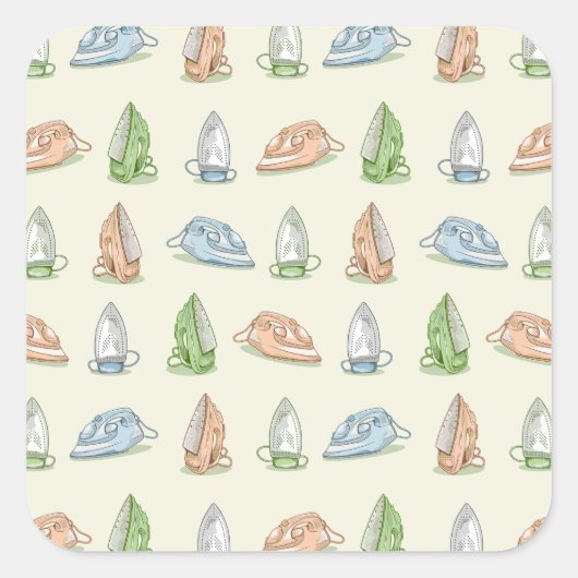 アイロン掛けランドリーパッテン スクエアシール (正面)