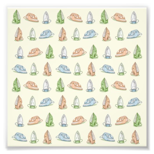 アイロン掛けランドリーパッテン フォトプリント            (正面)