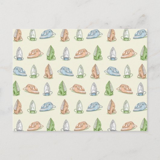 アイロン掛けランドリーパッテン ポストカード (正面)