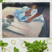 アイロン掛け女性 キッチンタオル (折り畳み)