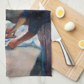 アイロン掛け女性 キッチンタオル (四つ折り)