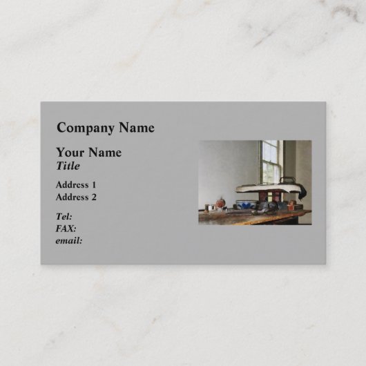 アイロン掛け日 名刺 (正面)