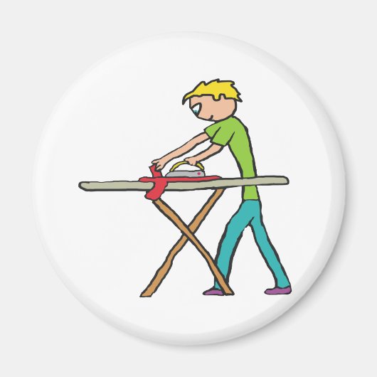 アイロン掛け洗濯 マグネット (正面)