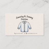 アイロン掛け&ランドリーサービス 名刺 (正面)