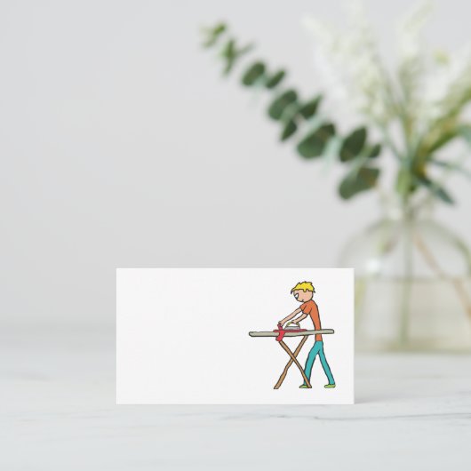 アイロン掛け 名刺 (スタンド正面)