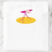 アイロン盤 楕円形シール (バッグ)