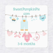 アイロン・オン・ビジネス・ラベル – 赤ちゃん服 ラベル (デザイン2)