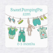 アイロン・オン・ビジネス・ラベル – 赤ちゃん服 ラベル (デザイン1)