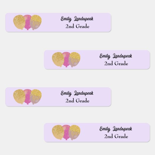 アイロン（ピンク）グリッターパーティーバルーンのラベル ラベル (グループ)