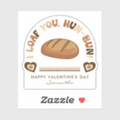 アイローフユートレンディーベージュハートおもしろいバレンタイン シール (シート)