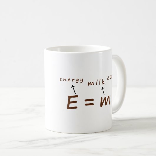 アインシュタインのおもしろいなマグ、コーヒー恋人のマグ コーヒーマグカップ (正面右)