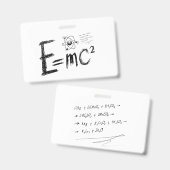 アインシュタインの相対性理論。数式 バッジ (正面＆裏面)