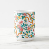アインスパイアジア文花カラフル鳥 コーヒーマグカップ (中央)