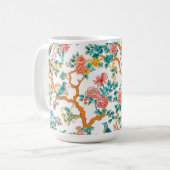 アインスパイアジア文花カラフル鳥 コーヒーマグカップ (正面左)