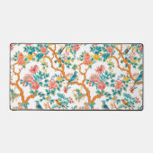 アインスパイアジア文花カラフル鳥 デスクマット (正面)