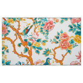 アインスパイアジア文花カラフル鳥 ファブリック (ファットクウォーター)