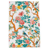 アインスパイアジア文花カラフル鳥 ミディアムペーパーバッグ (正面)