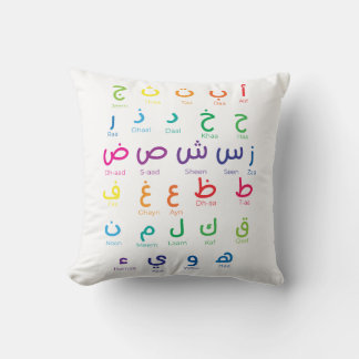 アインスパイアラビア語学: Beautiful Alphabet Art クッション