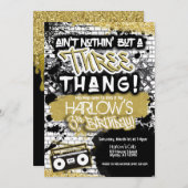 アイントノシン'が3タンホテルヒップホップ誕生日 招待状 (正面/裏面)