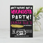 アイントノシン'しかしヤングスタパーティーヒップホップ誕生日 招待状 (スタンド正面)