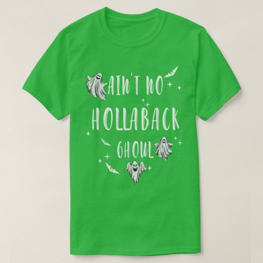 アインノホラバックグールブーおもしろい幽霊ハロウィーン Tシャツ (デザイン正面)