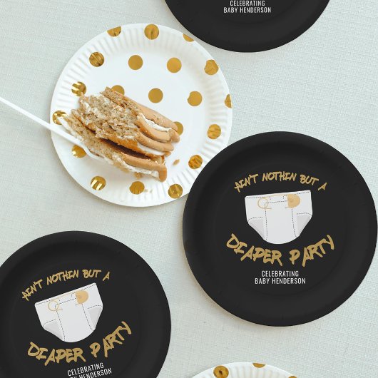 アインノーティンアオムツパーティーヒップホップパーティー ペーパープレート