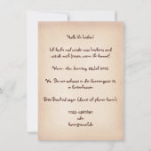 アインラドゥンツムエッセン(mit deinem Namen) 招待状 (裏面)