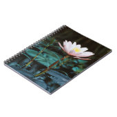 アインル湖のウォーターリリーのクローズアップビュー ノートブック (左側)