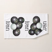 アイヴァンの名前とローンボウルデザイン、 ハンドタオル (ハンドタオル)