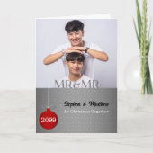 アイヴァーダマスク ご夫婦 1年目のクリスマス写真 シーズンカード (正面)