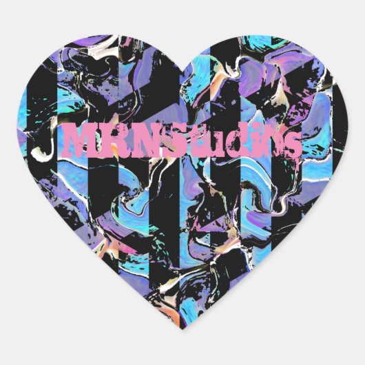 アイーソークラシックラウンドステッカー ハートシール (正面)