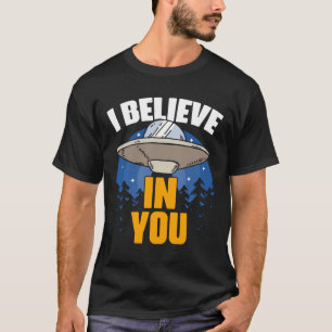 アイ信じインユーおもしろい地球外生命エイリアン Tシャツ