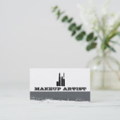 アイ化粧品抽象芸術（ばちゃばちゃ）跳ねる化粧アーティスト 名刺 (スタンド正面)