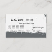 アイ化粧品抽象芸術（ばちゃばちゃ）跳ねる化粧アーティスト 名刺 (裏面)