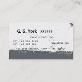 アイ化粧品抽象芸術（ばちゃばちゃ）跳ねる化粧アーティスト 名刺 (裏面)