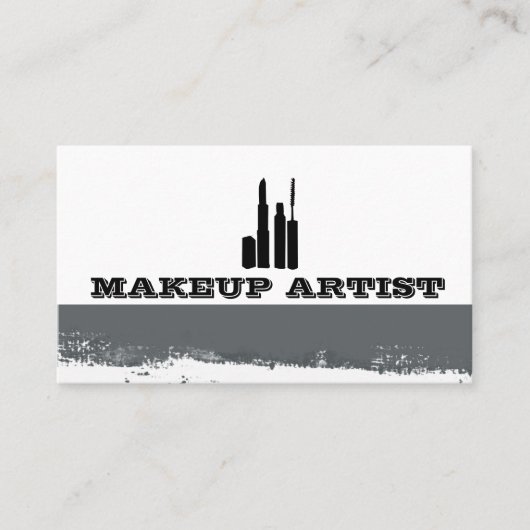 アイ化粧品抽象芸術（ばちゃばちゃ）跳ねる化粧アーティスト 名刺 (正面)