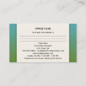 アイ気にアポイントメント名刺 予約カード (裏面)