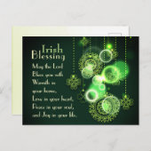 アイ賛美ルランドの主賛美君シャムロックデザイン ポストカード (正面/裏面)