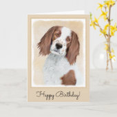 アイ赤と白ルラン絵画ドセッターオリジナル カード (黄色い花)