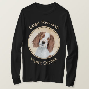 アイ赤と白ルラン絵画ドセッターオリジナル Tシャツ