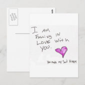 アイ・アム・フォールイン・ラブ・ウィザ・ユー・ハート・ソウル ポストカード (正面/裏面)