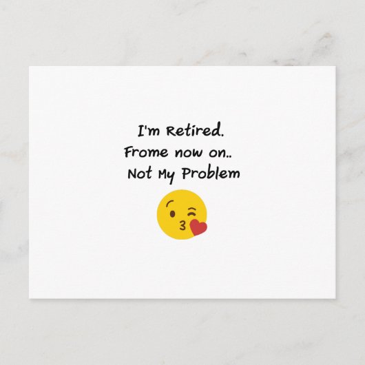 『アイ・ア退職したム・マイ・グレおもしろいフト』 ポストカード (正面)