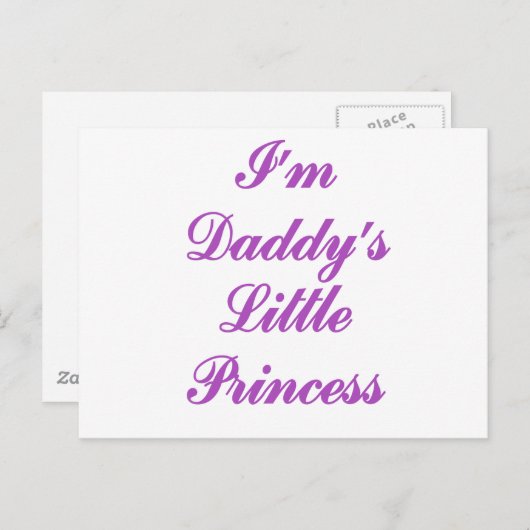 アイ・イム・ダディズ・リトルプリンセス ポストカード (正面/裏面)