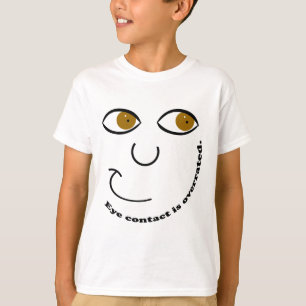 アイ・コンタクトは大げさな子供のワイシャツです Tシャツ