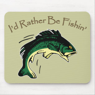 アイ·ダッシェ·イ·デイ·ダッシュ·魚釣り·ホビープリント マウスパッド
